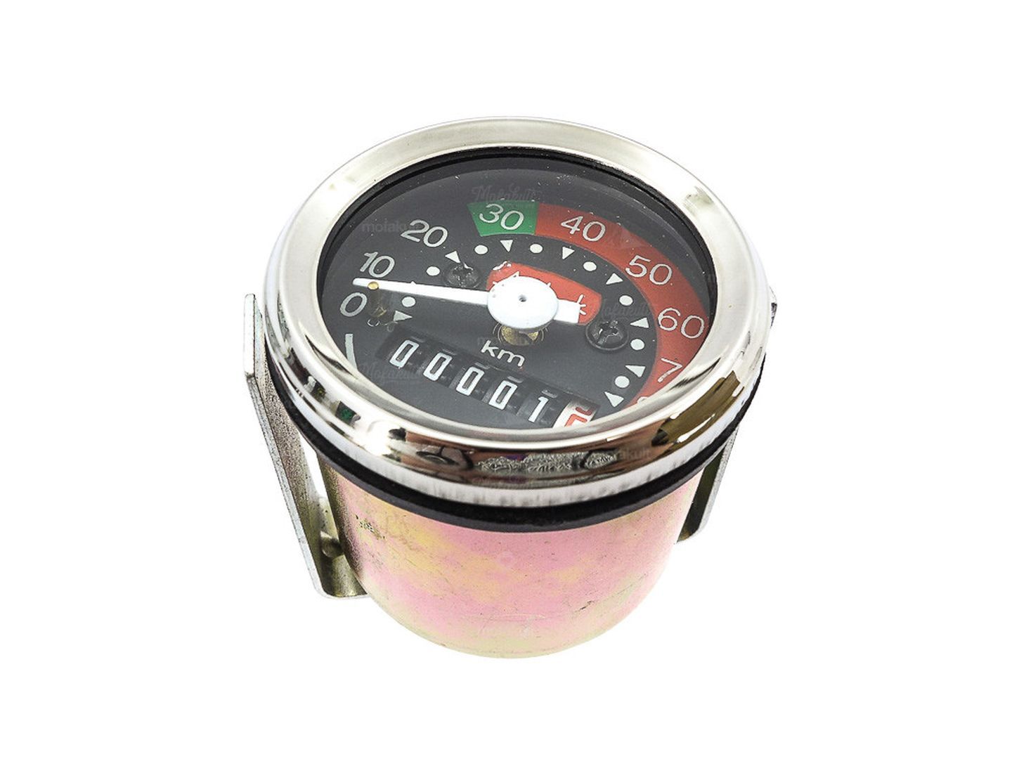 Tachokopf ø 48 mm -80km/h schwarz/chrom