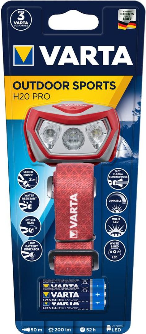 Varta Stirnlampe H20 Pro 200 Lumen