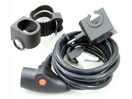 Spiralseilschloss Force 8 x 1500 mm schwarz