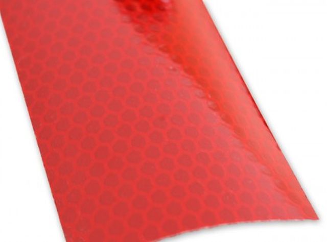 Reflektorfolie hinten einzeln 10 cm² rot