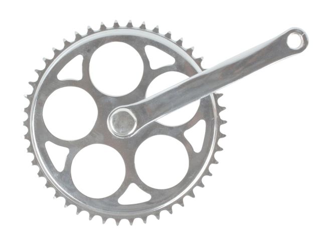 Kettenradgarnitur Kurbel 46Z für Keil 1/8" 170 mm verchromt