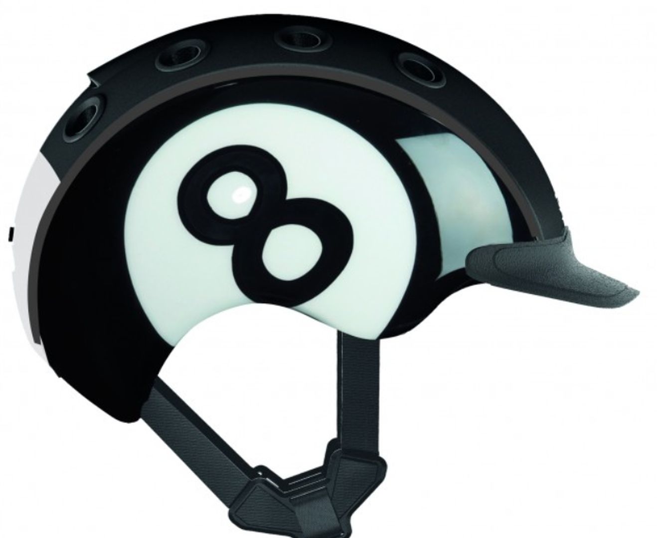 Casco casque Mini 2 8Ball taille S 52-56 cm noir/blanc