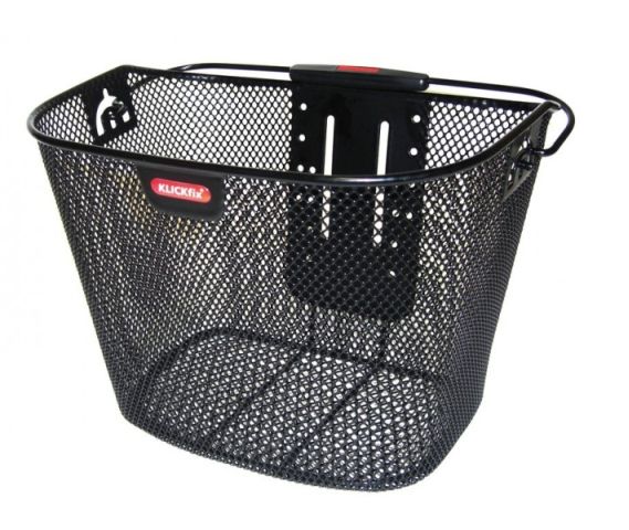 Klick-Fix panier à mailles serrées grand 34 x 25 x 26 cm noir