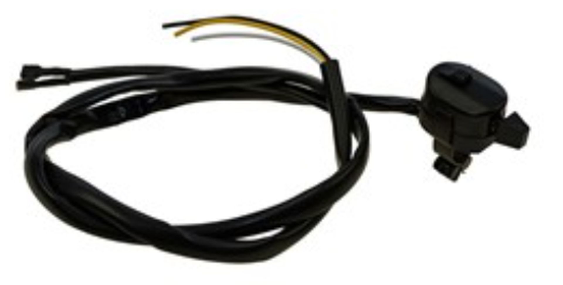 Lichtschalter 3-fach mit 2 Knöpfen inkl. Kabel schwarz