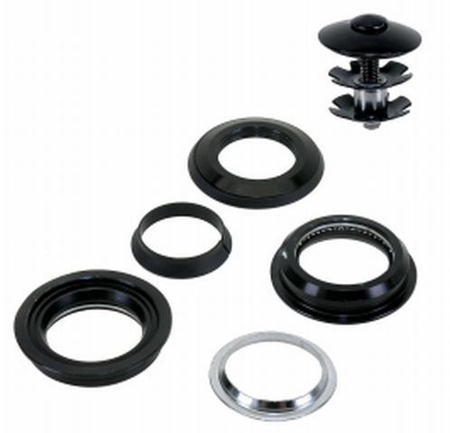 Neco Steuersatz AHEAD 1 1/8" Alu komplett schwarz