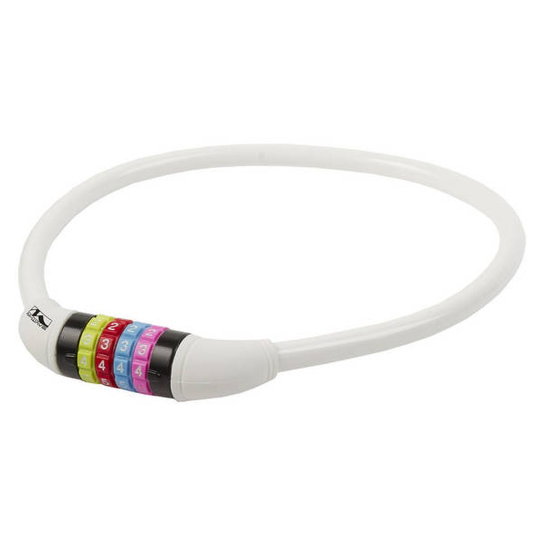 M-Wave Zahlenseilschloss DS 12.65 650 x 12 mm weiss