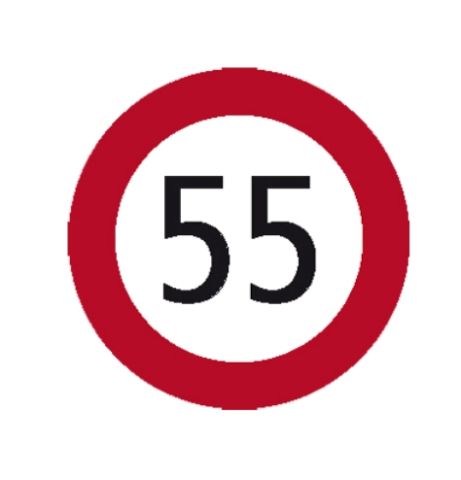 Geschwindigkeitskleber 55 km/h