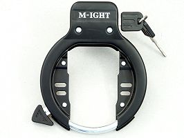 M-Wave Rahmenschloss mit Befestigung an Pletscherplatte schwarz