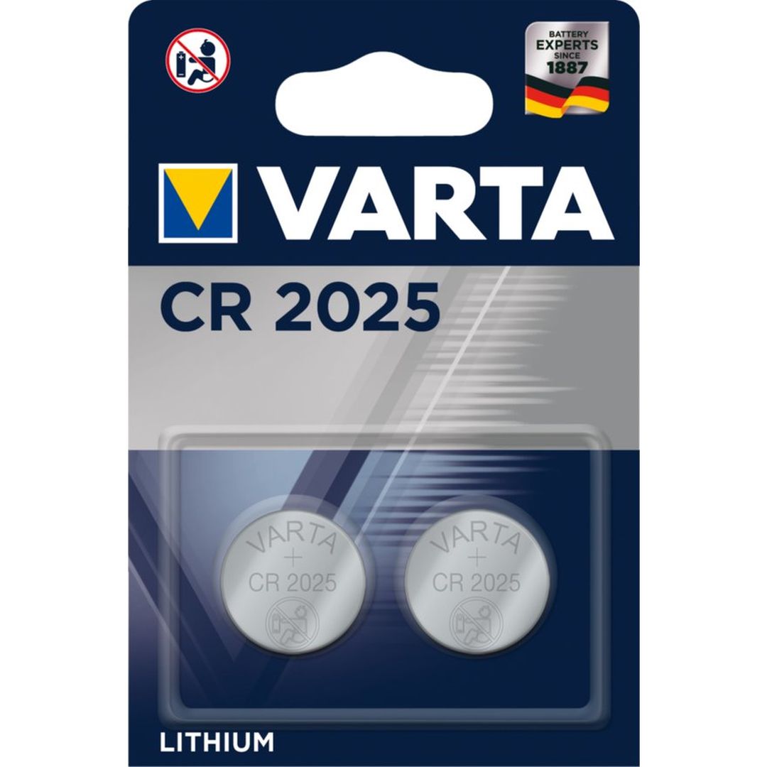 Varte pile CR2025 ø 20.0 x 2.5 mm Blister de 2 pcs