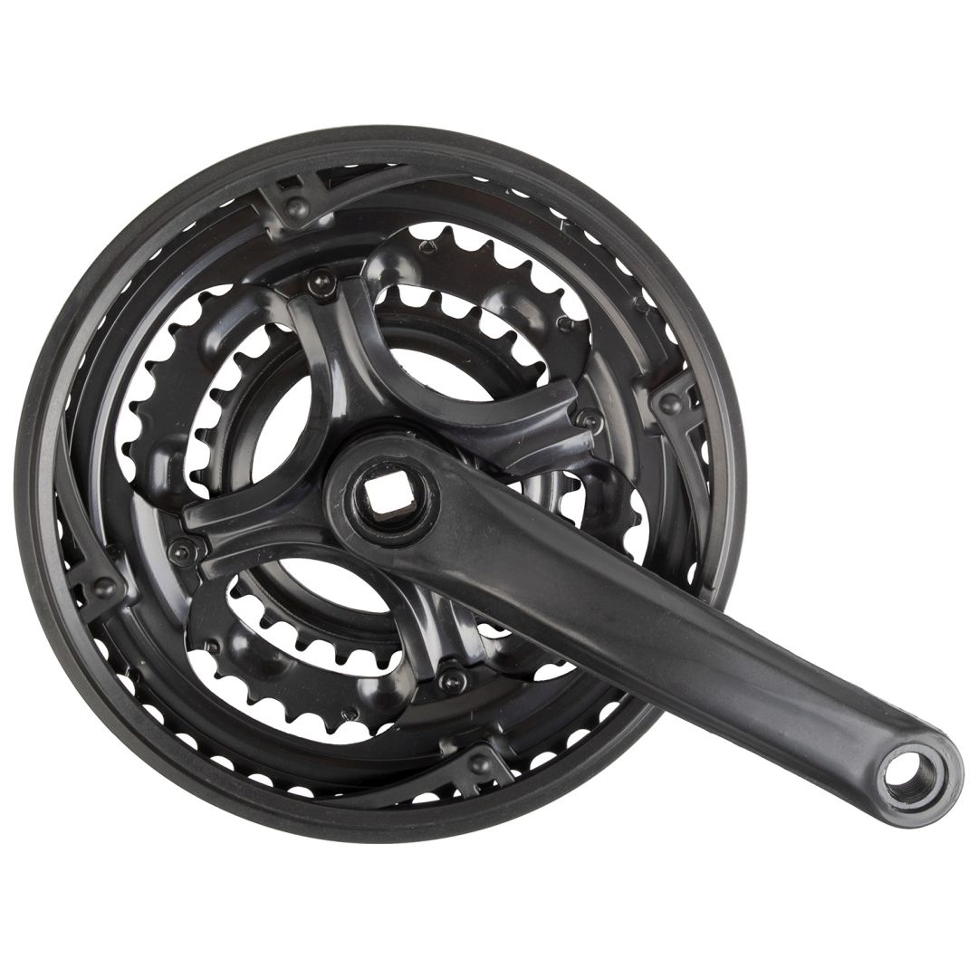 Kettenradgarnitur 48/38/28 mit HS 170 mm -5 mm schwarz
