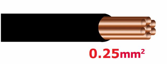 Lichtkabel Rolle 200 m ø 0.25 mm schwarz