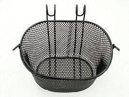 Panier vélo enfant roue avant 26 x 17 x 17 cm avec crochet noir