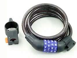 M-Wave Spiralseilschloss mit Zahlen 1500 mm