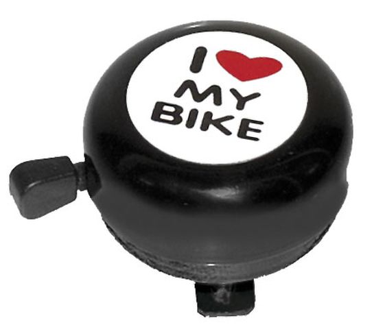 beBell sonnette boîtier métal "I love my bike" noir