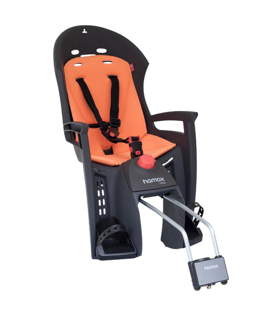 Hamax siège enfant Siesta avec fixation pour porte-bagages gris/ora