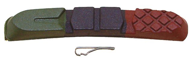 Promax gomme de frein paire vert/noir/marron