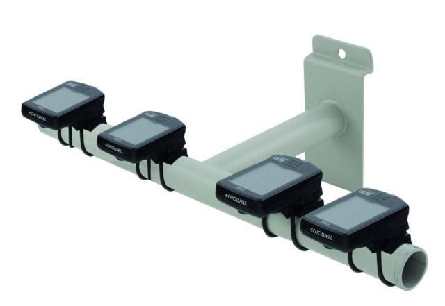 Halter für Griffe.Glocken.Computer zu Displaywand