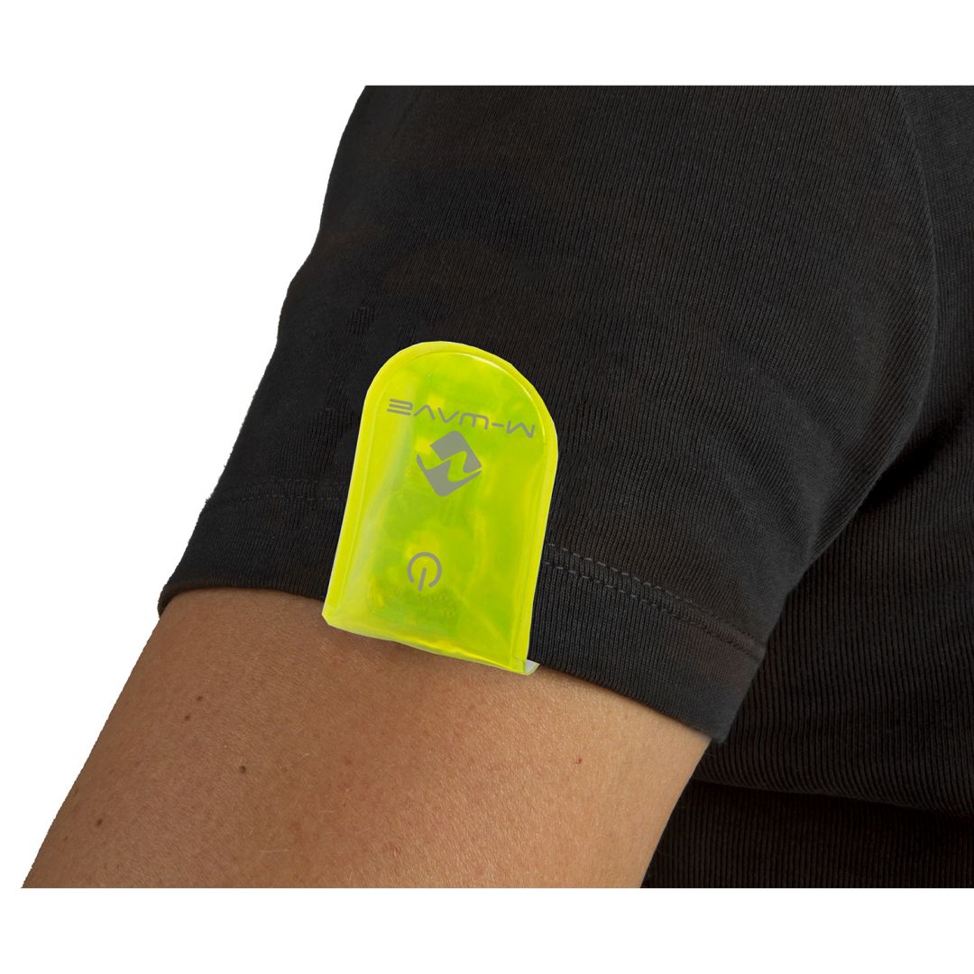 M-Wave Reflex-Magnetklammer / Clip mit 4 LED gelb