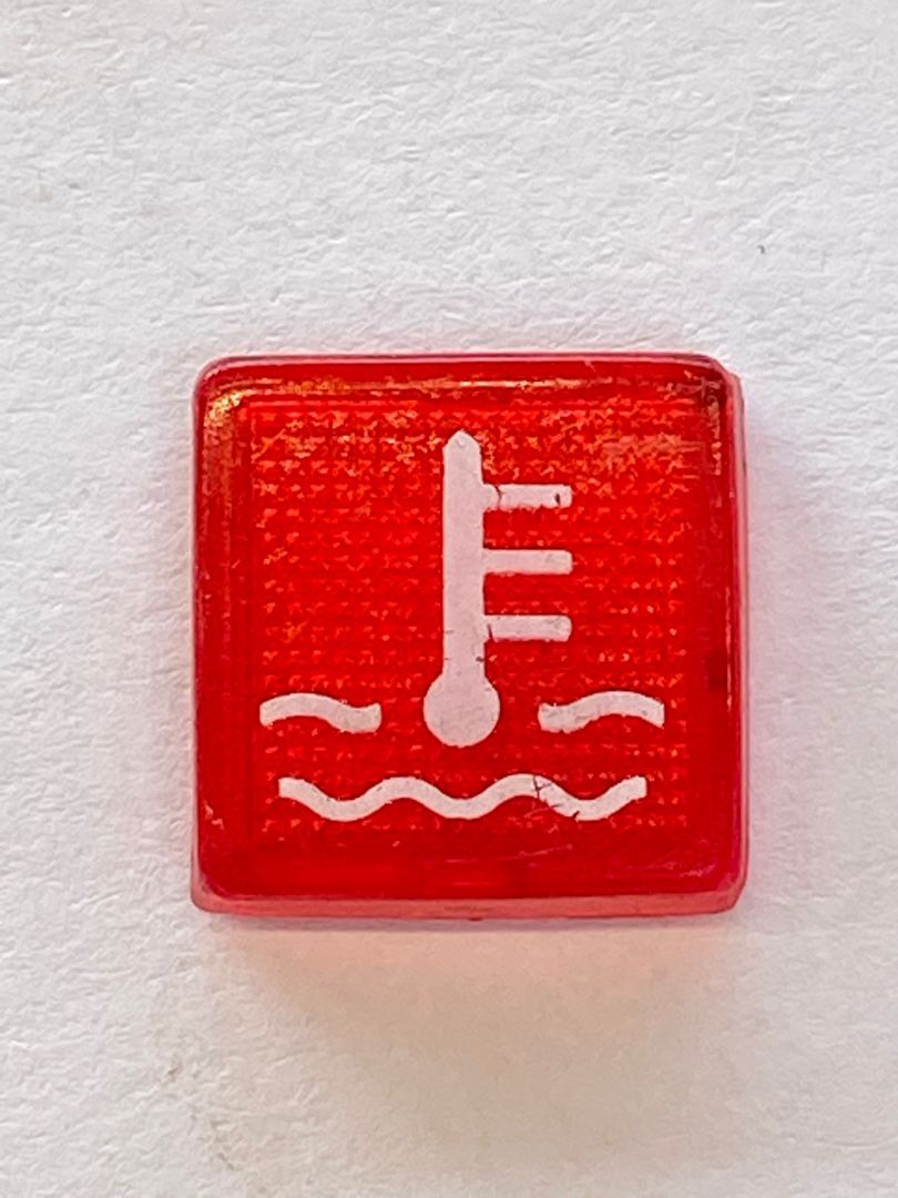 Couvercle de lampe témoin eau rouge