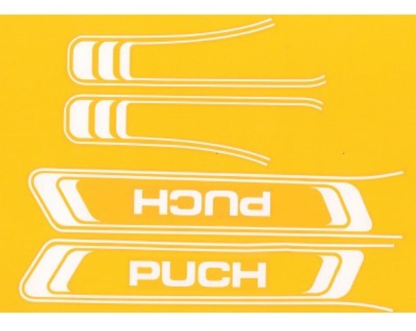 Puch décalcomanie SET sur réservoir+arrière blanc pour Maxi