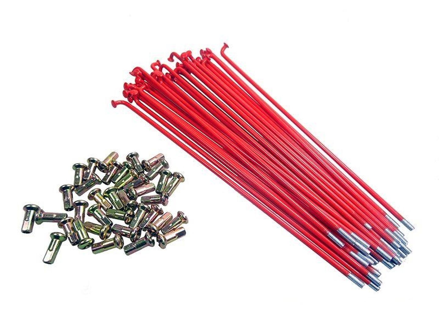 Speiche - Satz INOX mit Nippel ø 2.89 mm Länge 190 mm rot