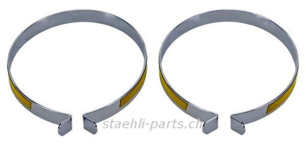 Pince à pantalon ronde avec film réfléchissant paire jaune