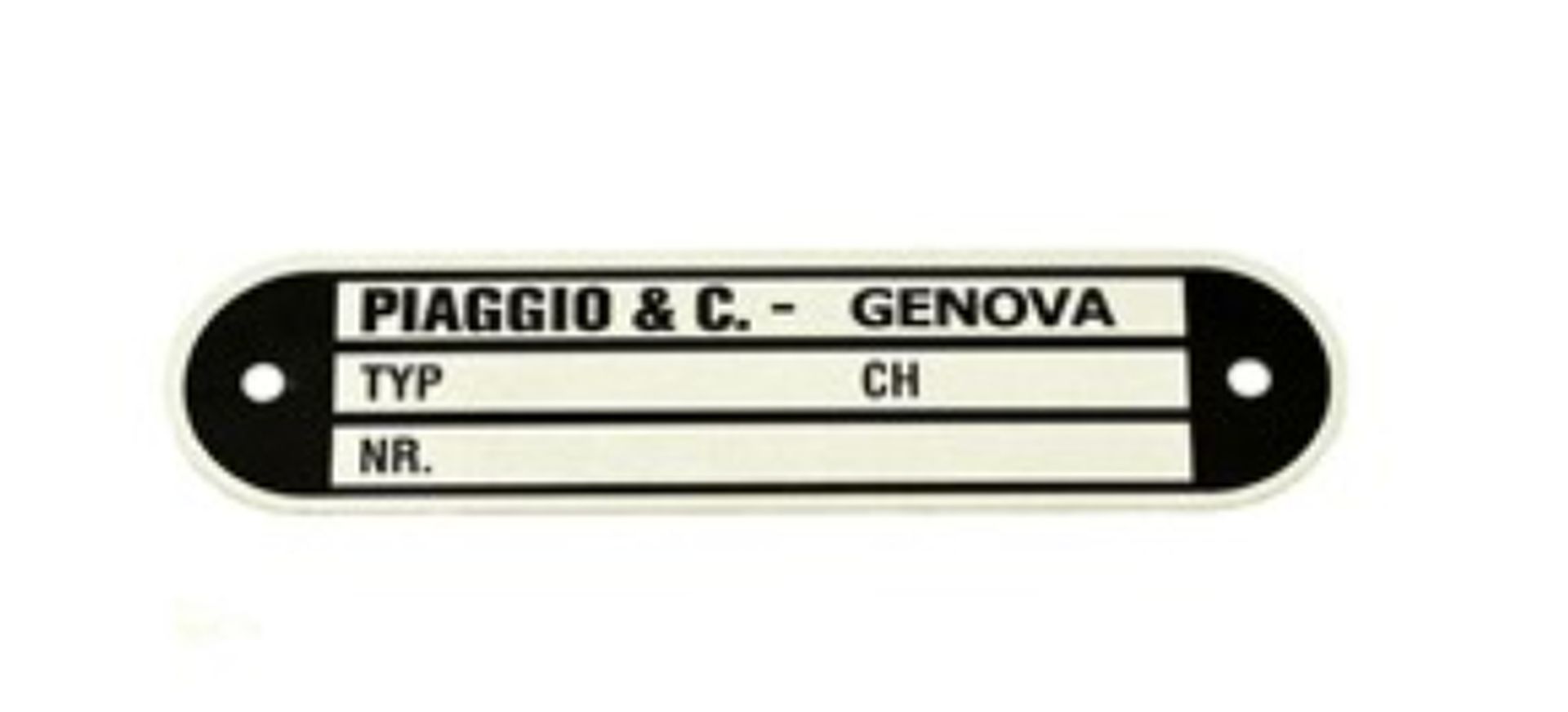 Piaggio Typenschild / Herstellerschild