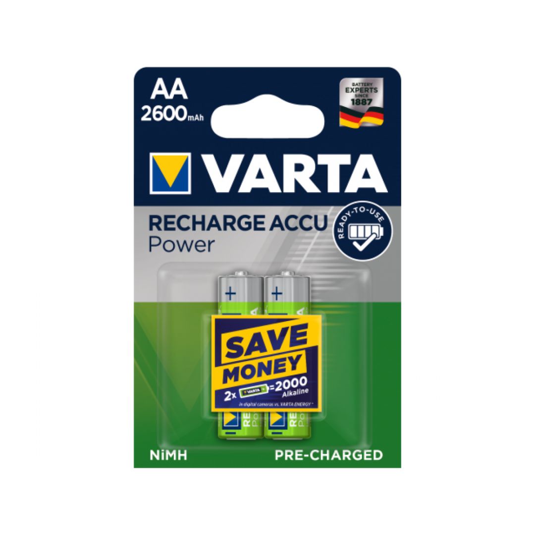 Varte pile AA LR6 ø 14.5 x 50.5 mm 1.5V Blister de 2 pcs