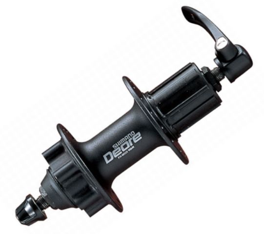 Shimano Hinterradnabe DEORE FH-M525 8/9/10/11-Gang 135 mm 32-Loch QR 6-Loch schwarz